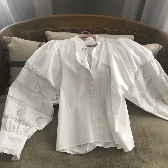 white cotton blouse - Picture 1 of 9